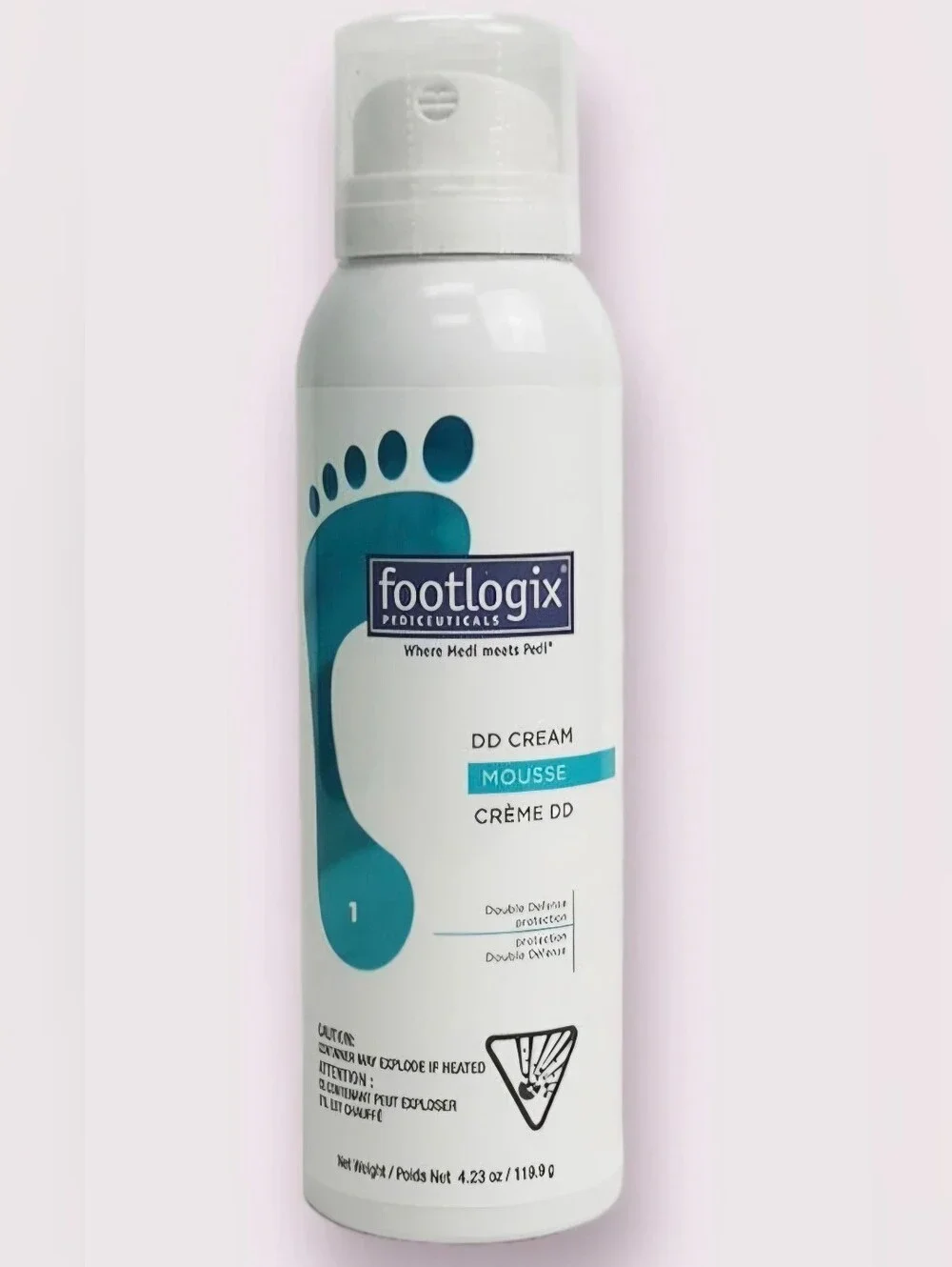 Footlogix DD Cream Mousse - White with Teal Accent